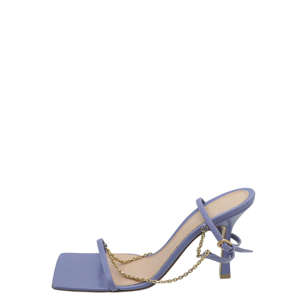 Bottega Veneta Mauve Nappa Stretch Chain Sandals 38.5