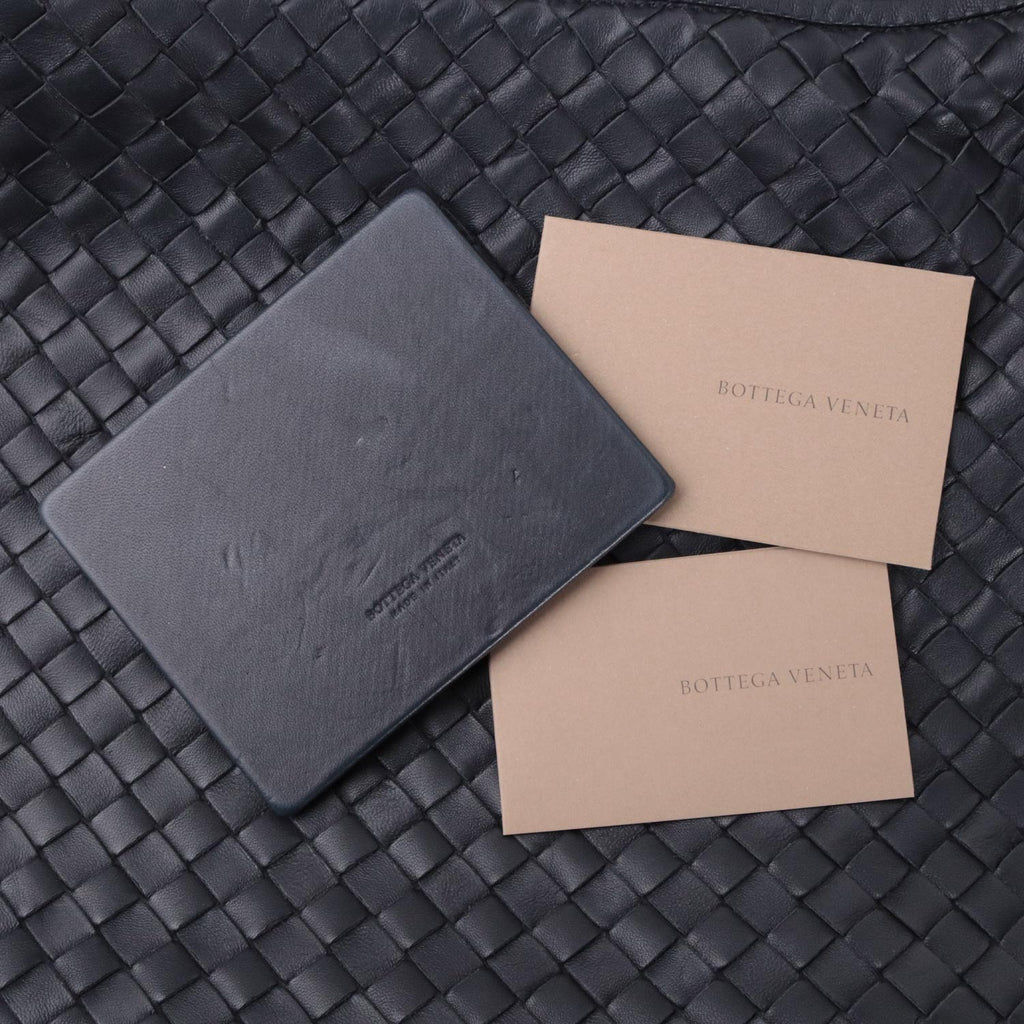 Medium Navy Intrecciato Hobo Bag