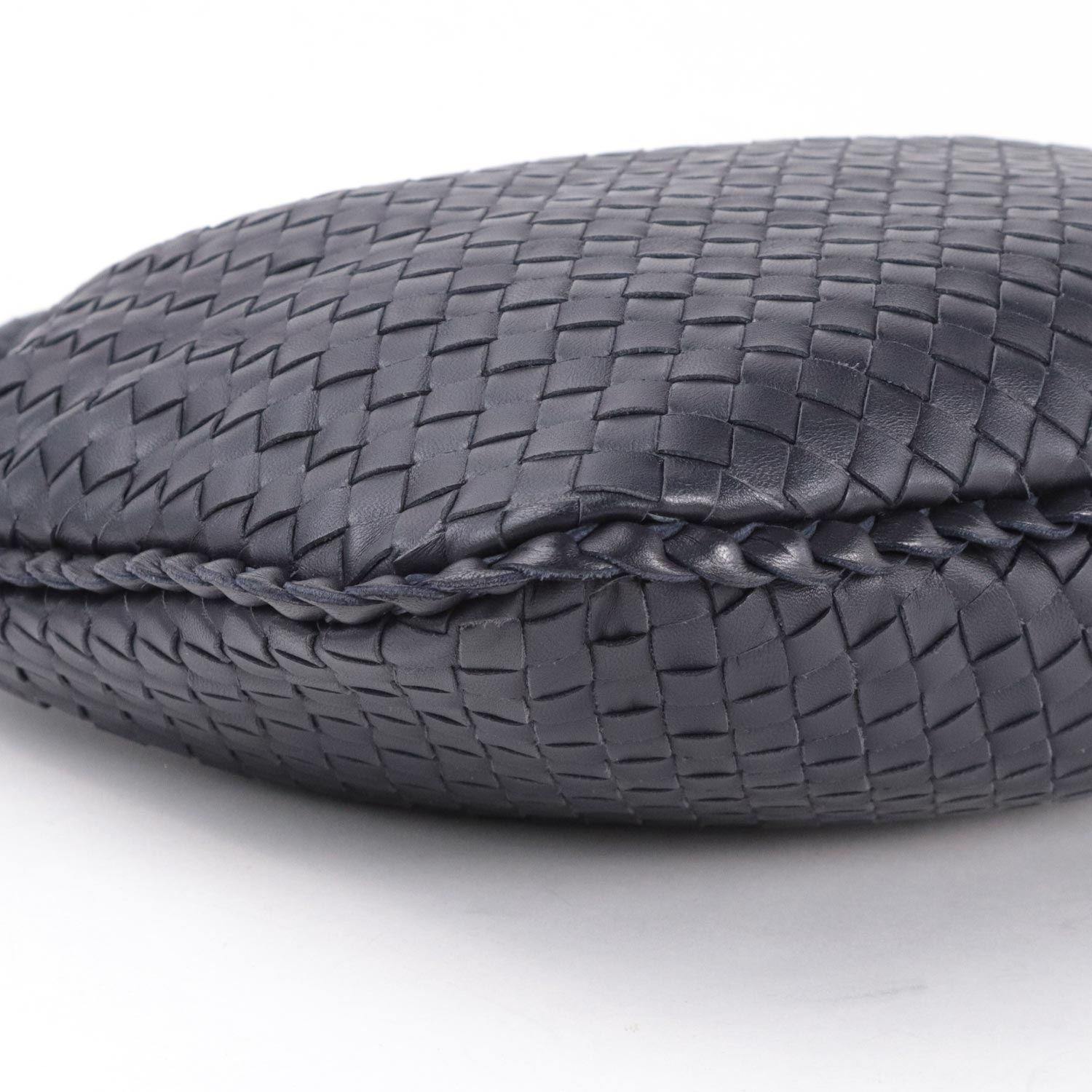 Medium Navy Intrecciato Hobo Bag