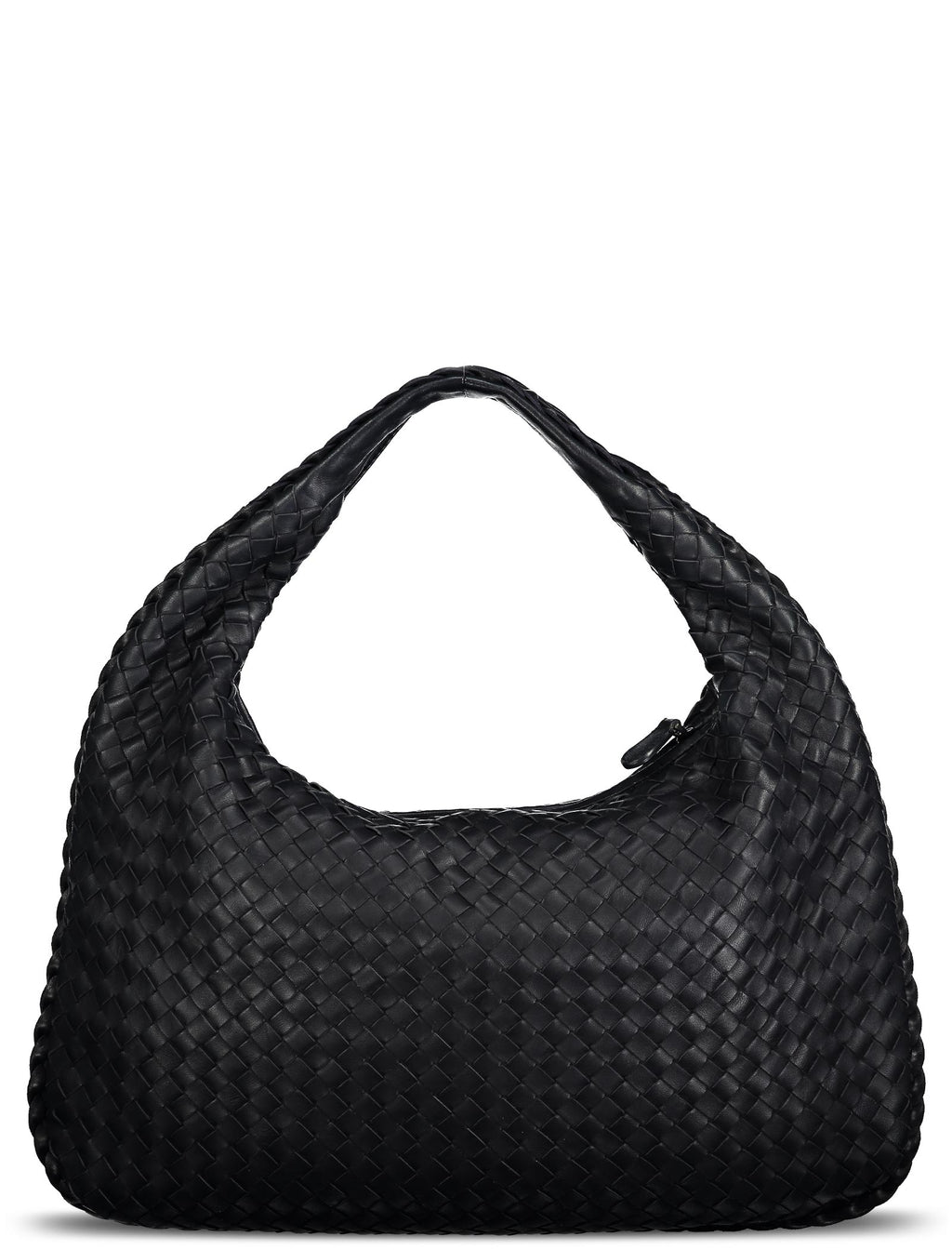 Medium Navy Intrecciato Hobo Bag