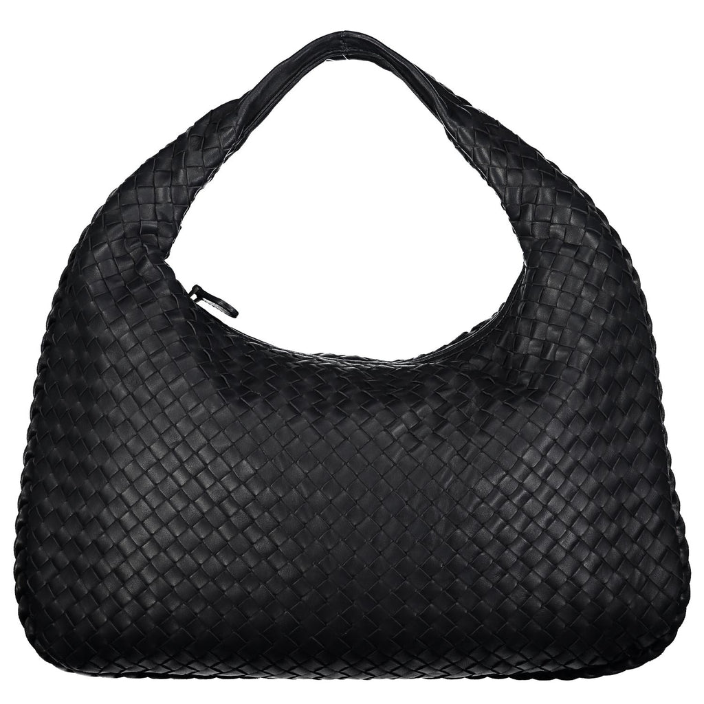 Medium Navy Intrecciato Hobo Bag