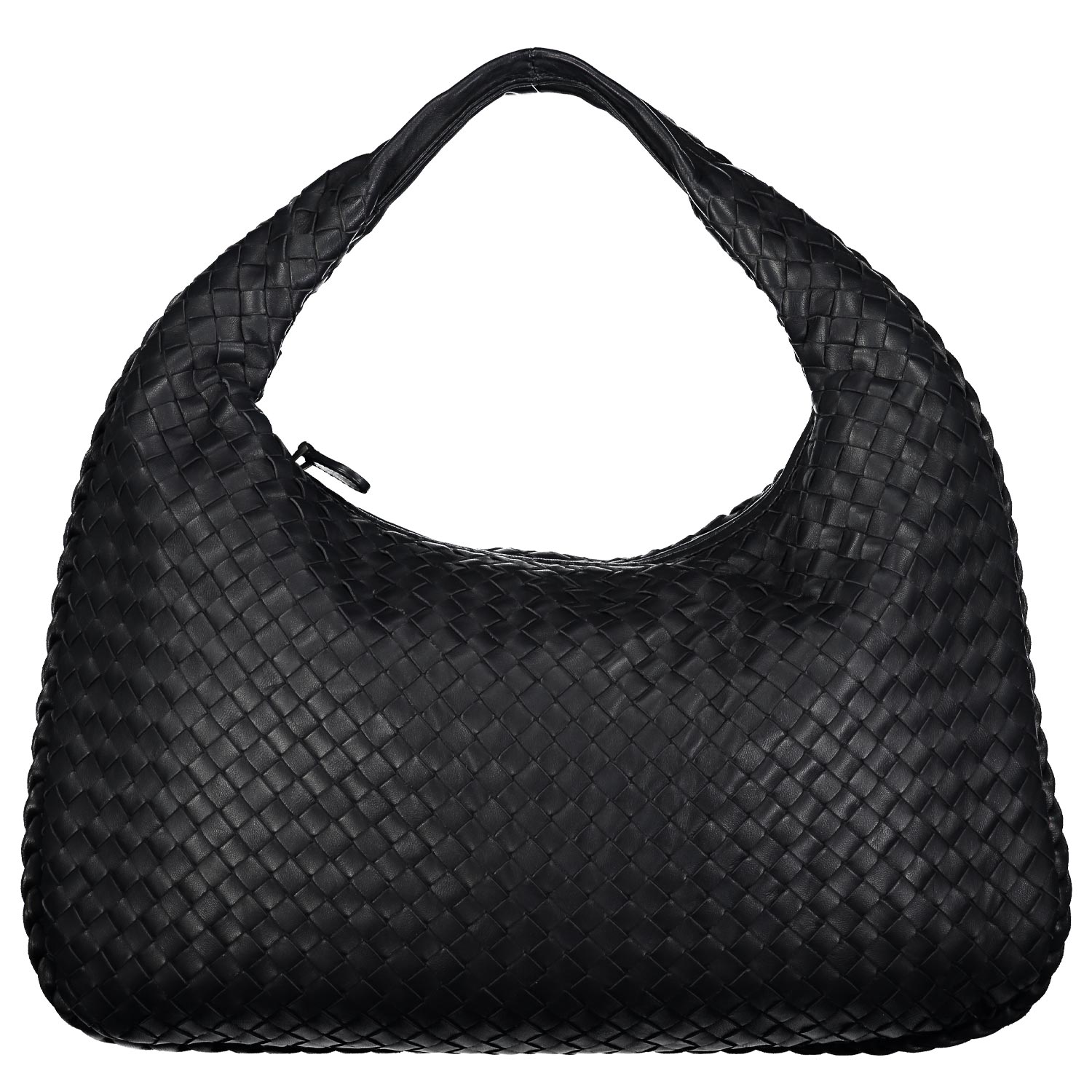 Medium Navy Intrecciato Hobo Bag