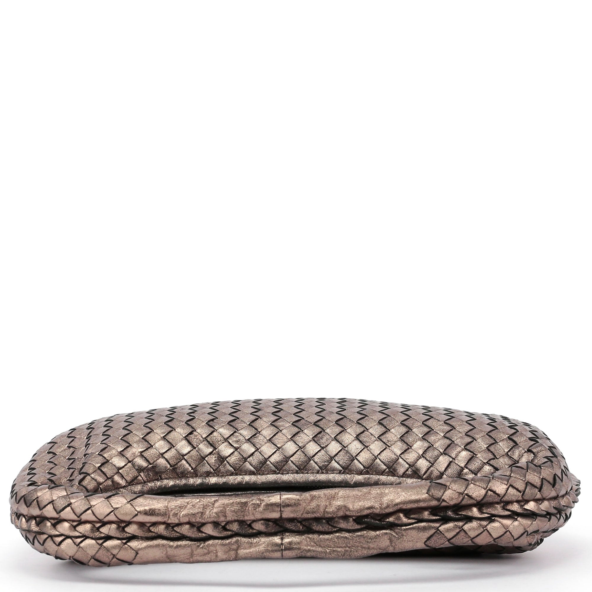 Metallic Gold Veneta Intrecciato Hobo Bag