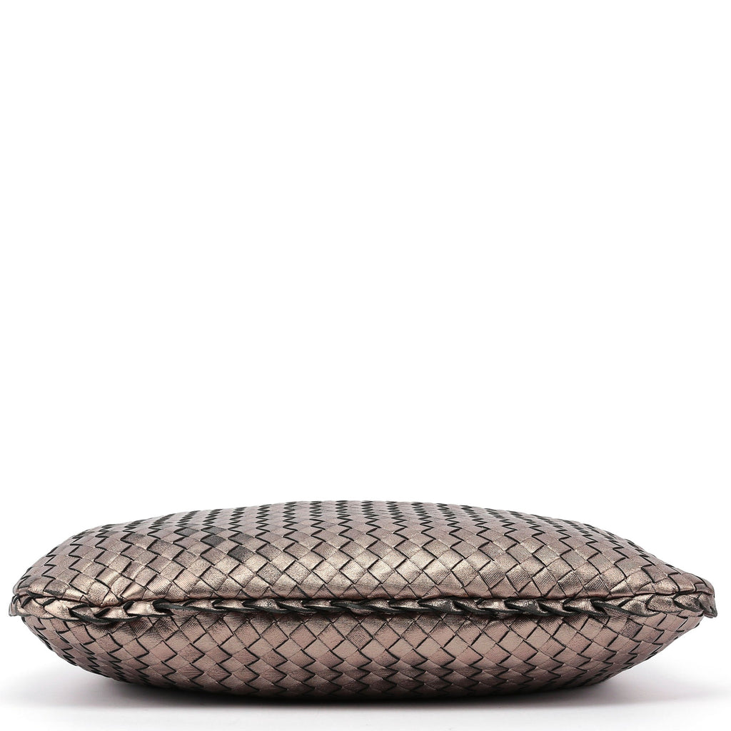 Metallic Gold Veneta Intrecciato Hobo Bag