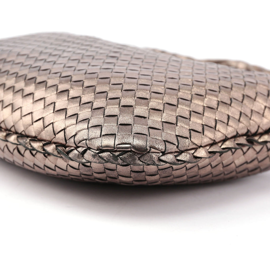 Metallic Gold Veneta Intrecciato Hobo Bag