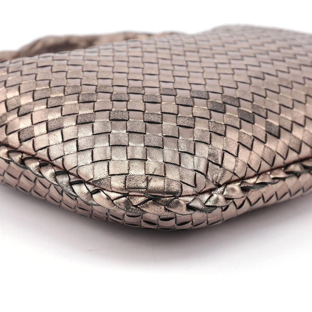 Metallic Gold Veneta Intrecciato Hobo Bag