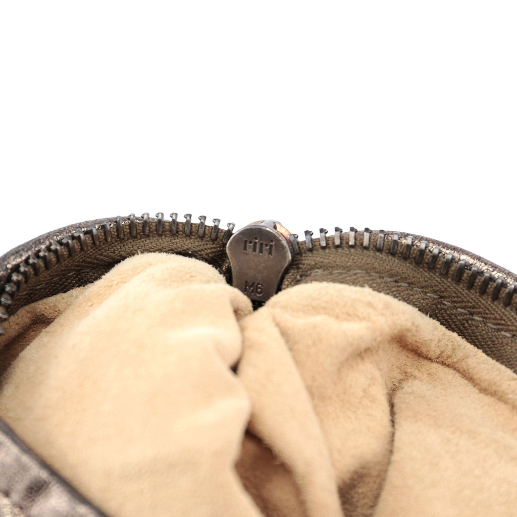 Metallic Gold Veneta Intrecciato Hobo Bag