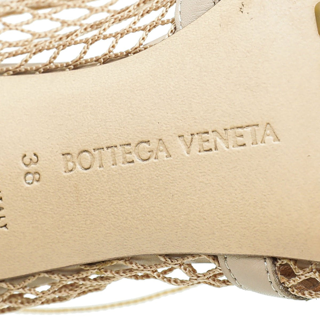 Bottega Veneta Nude Stretch Chain Pump 38