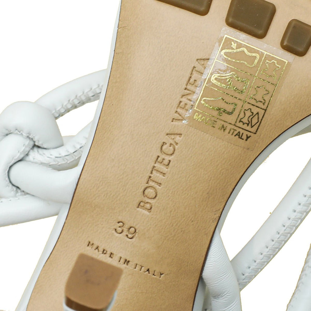 Bottega Veneta Optic White Knot Sandals 39