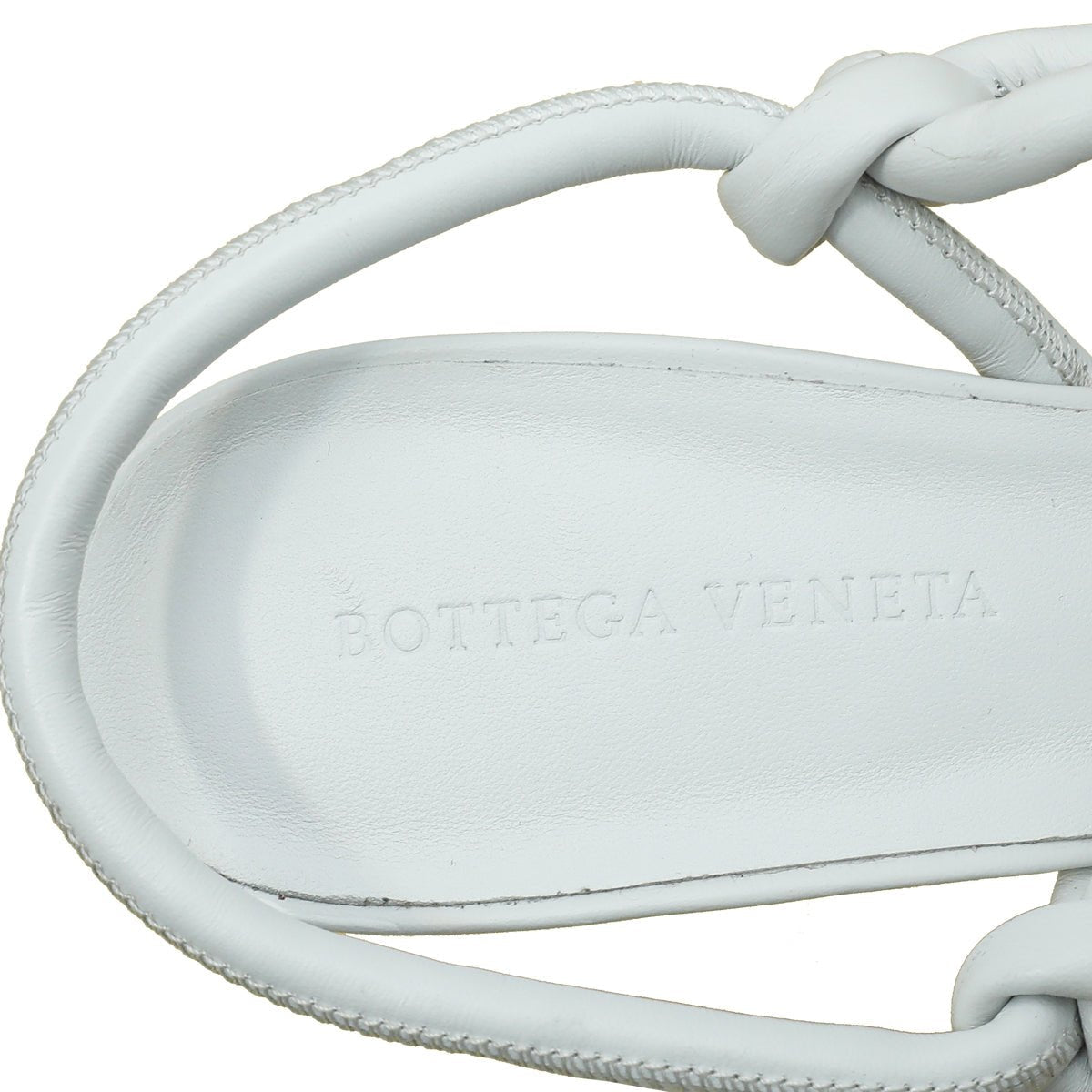 Bottega Veneta Optic White Knot Sandals 39.5