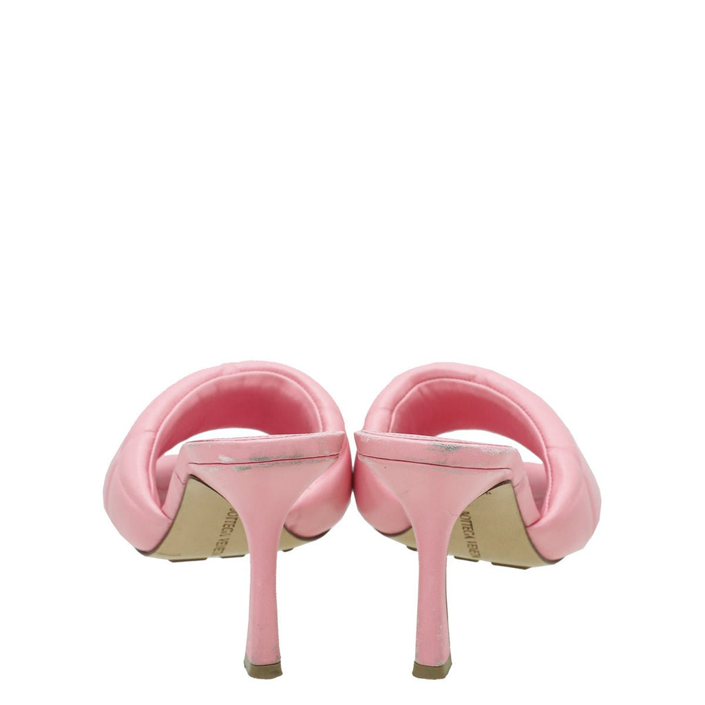 Bottega Veneta Pink Lido Intrecciato Embossed Mules 36