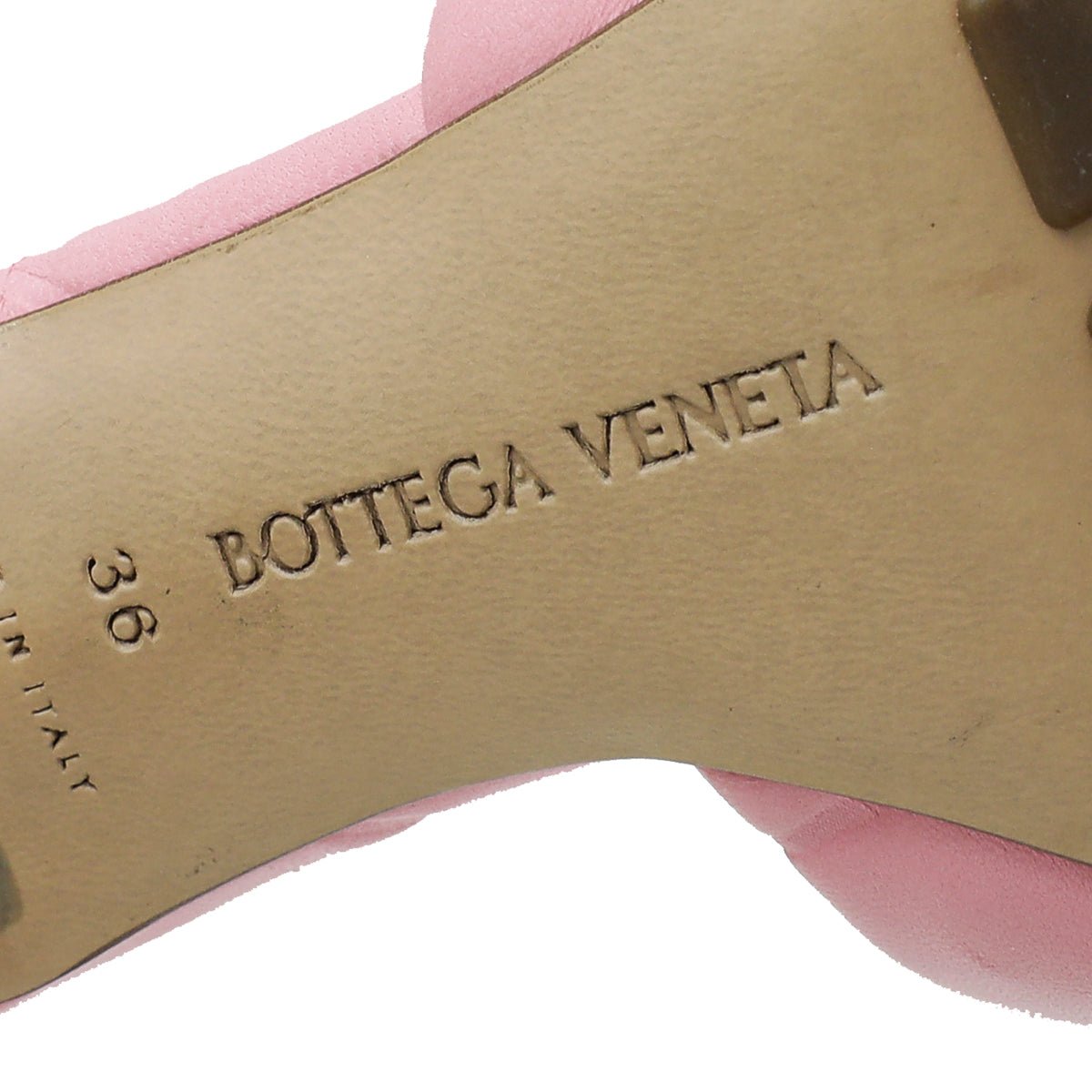 Bottega Veneta Pink Lido Intrecciato Embossed Mules 36