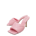 Bottega Veneta Pink Lido Intrecciato Embossed Mules 36