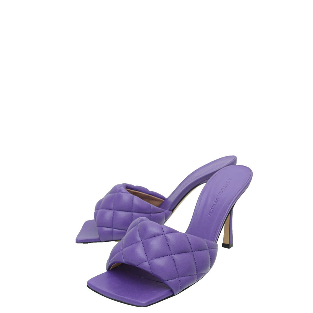 Bottega Veneta Purple Padded Mules 37