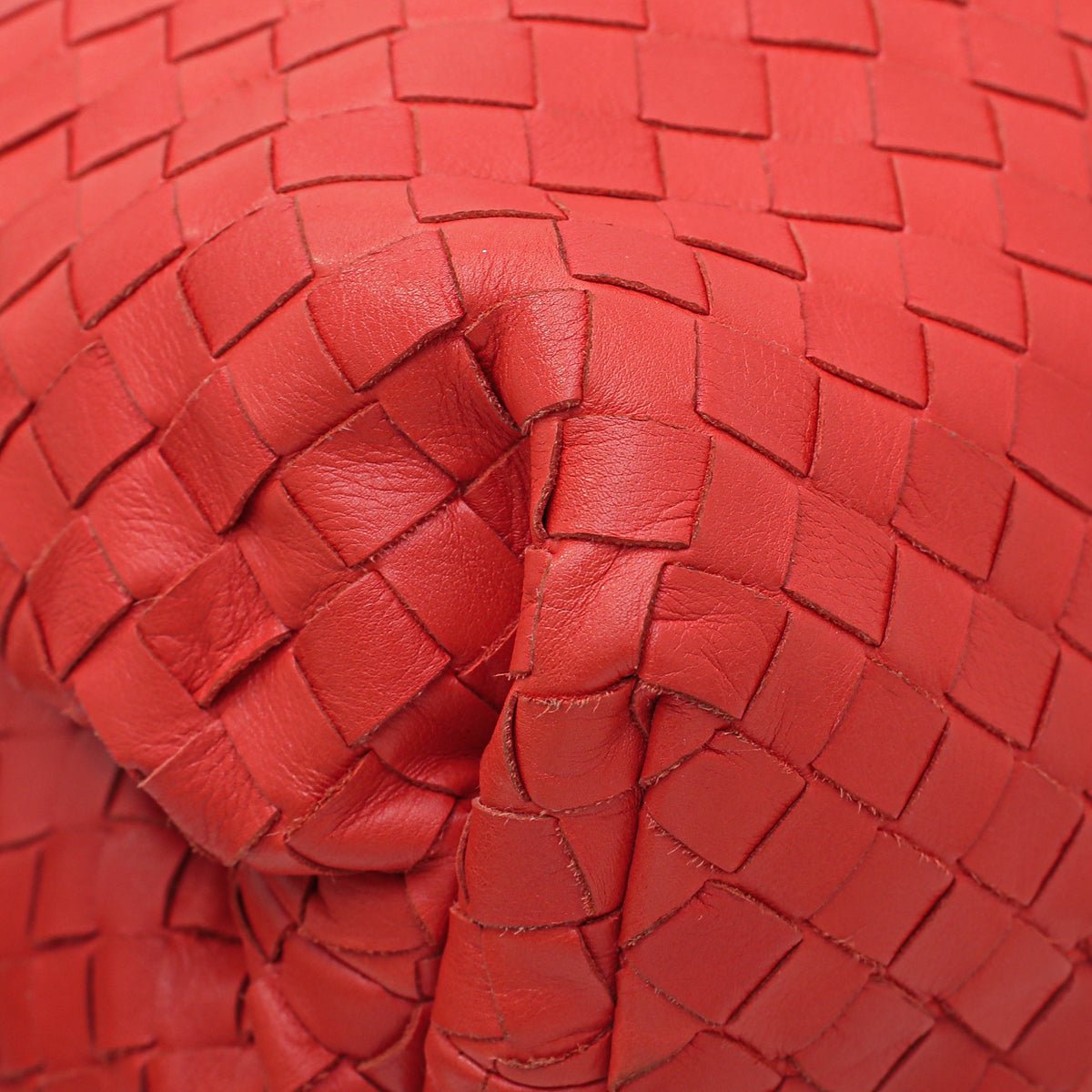 Bottega Veneta Red Intrecciato Nappa The Pouch