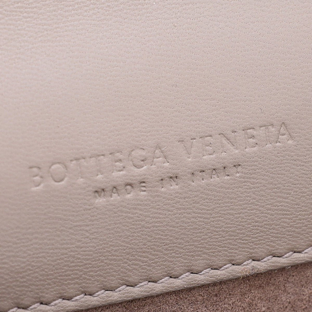 Bottega Veneta Tricolor Mist Intrecciato Club Stitch Olimpia Knot Clutch