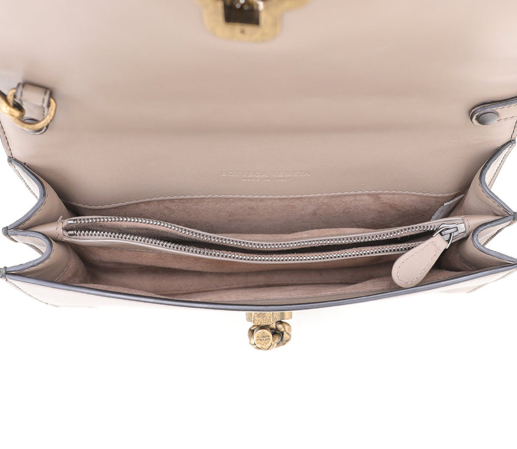 Bottega Veneta Tricolor Mist Intrecciato Club Stitch Olimpia Knot Clutch