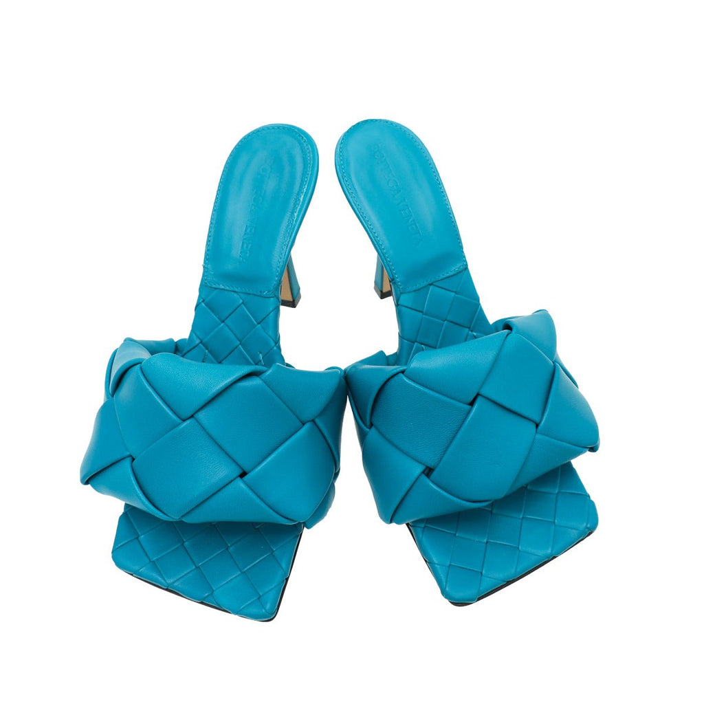 Bottega Veneta Vintae Bleu Intrecciato Nappa Lido Mules 36