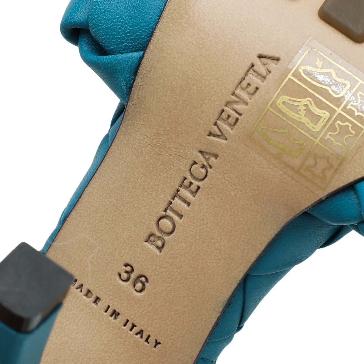 Bottega Veneta Vintae Bleu Intrecciato Nappa Lido Mules 36