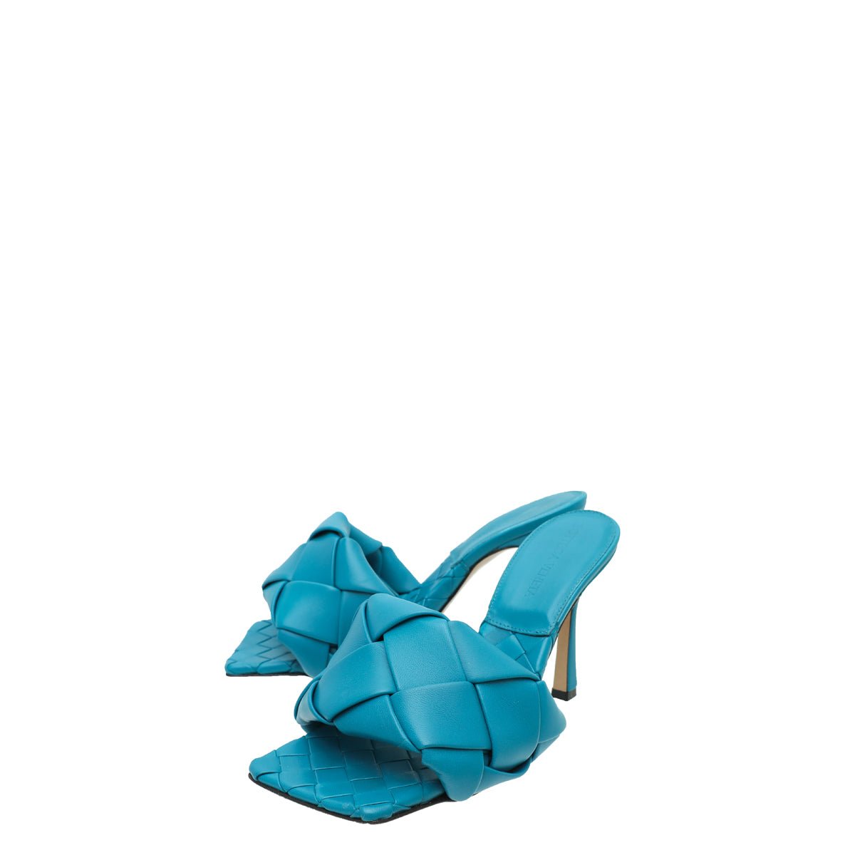Bottega Veneta Vintae Bleu Intrecciato Nappa Lido Mules 36