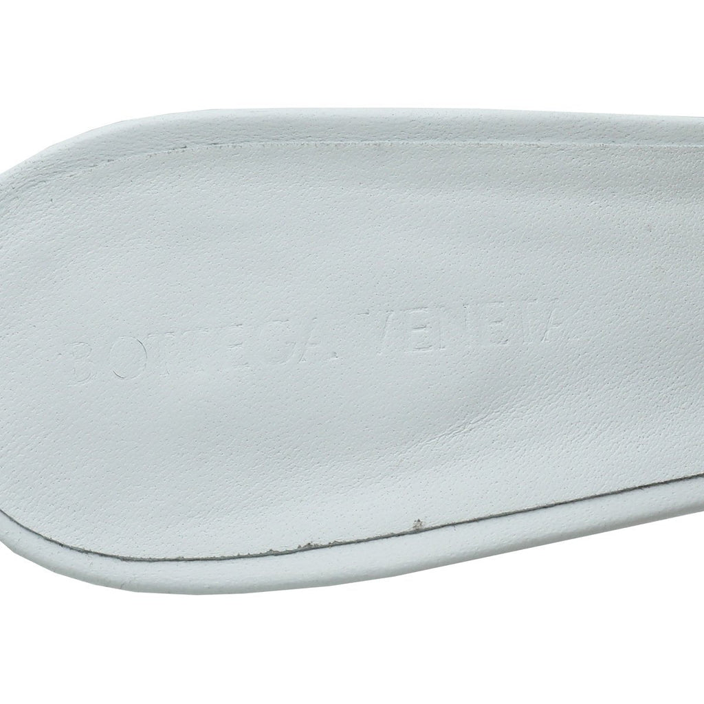 Bottega Veneta White Nappa Knot Sandal 38