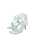 Bottega Veneta White Nappa Knot Sandal 38