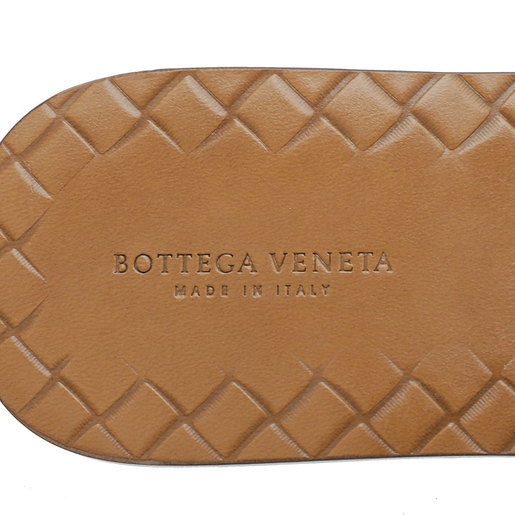 Bottega Veneta Yellow Intrecciato Flat Sandal 39