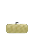 Bottega Veneta Yellow Intrecciato Stretch Knot Clutch
