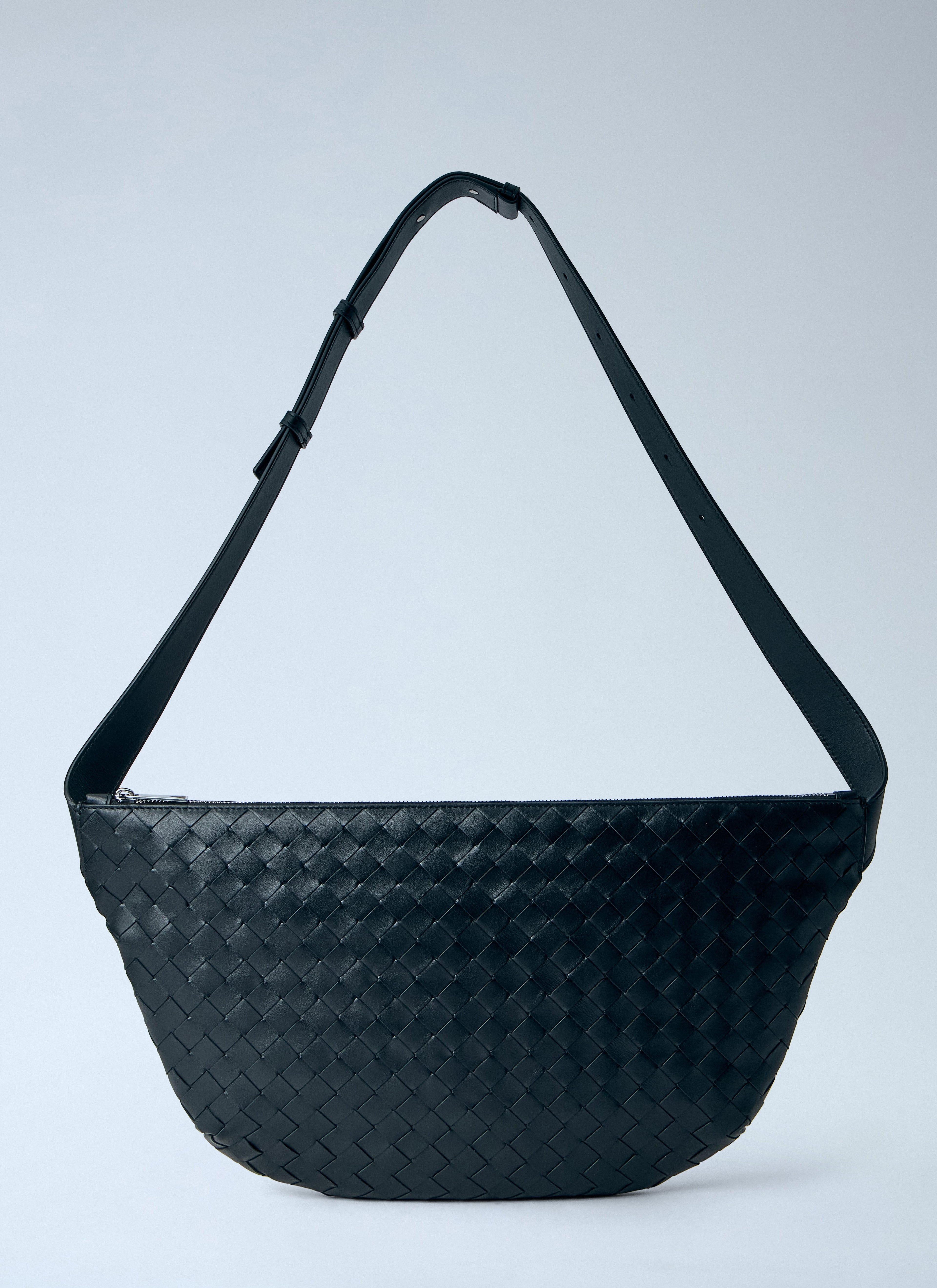 Bottega Veneta Men Intrecciato Leather Crossbody Bag