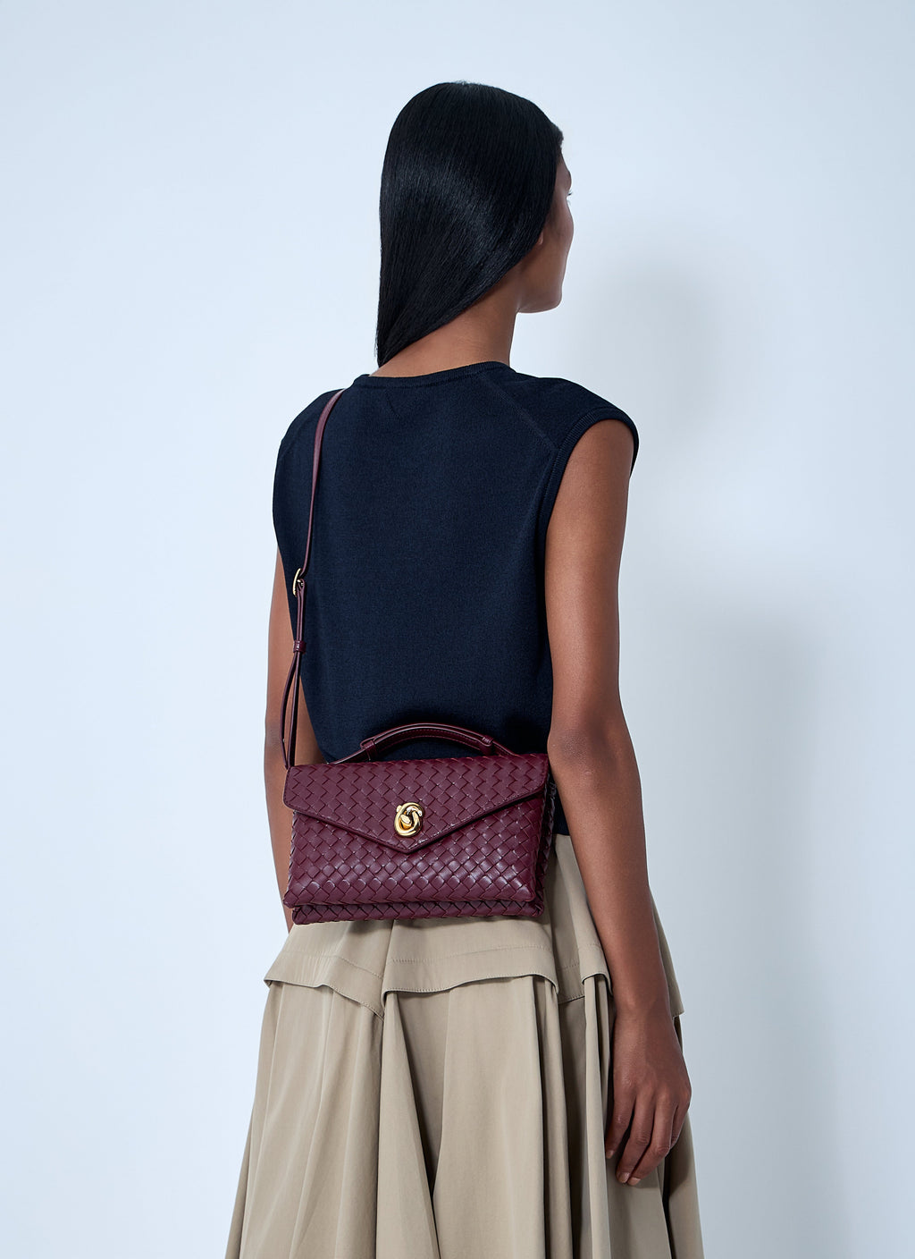 Bottega Veneta Women Knot Lock Crossbody Bag