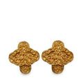 Chanel Gold Plated Coco Mark Cross Earrings 94A