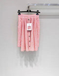 Chanel 21ss ecru pink orange striped tweed skirt