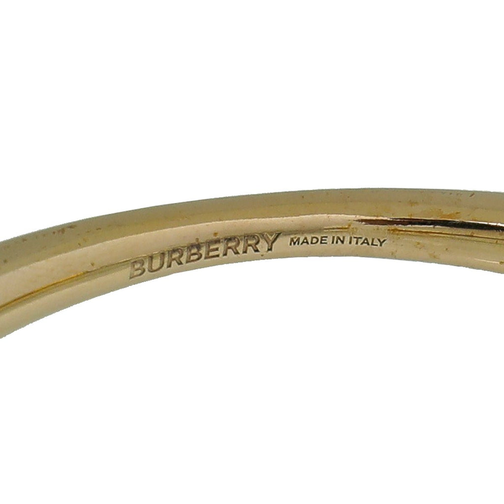 Burberry 2 Tone Finish Hoof Open Cuff Bracelet Large