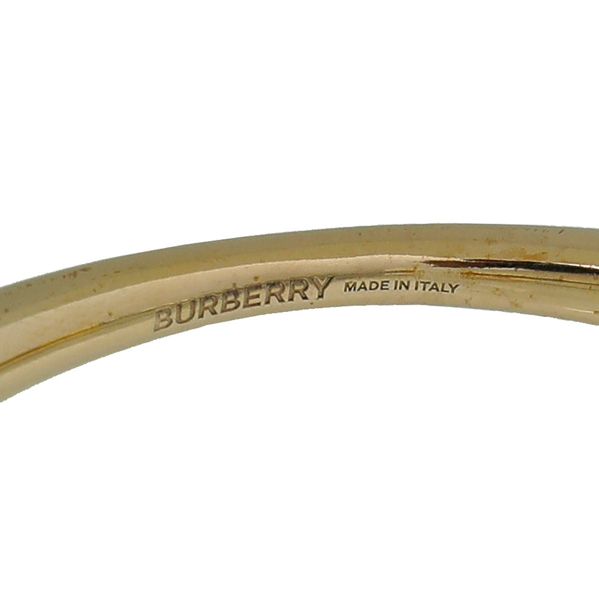 Burberry 2 Tone Finish Hoof Open Cuff Bracelet Large