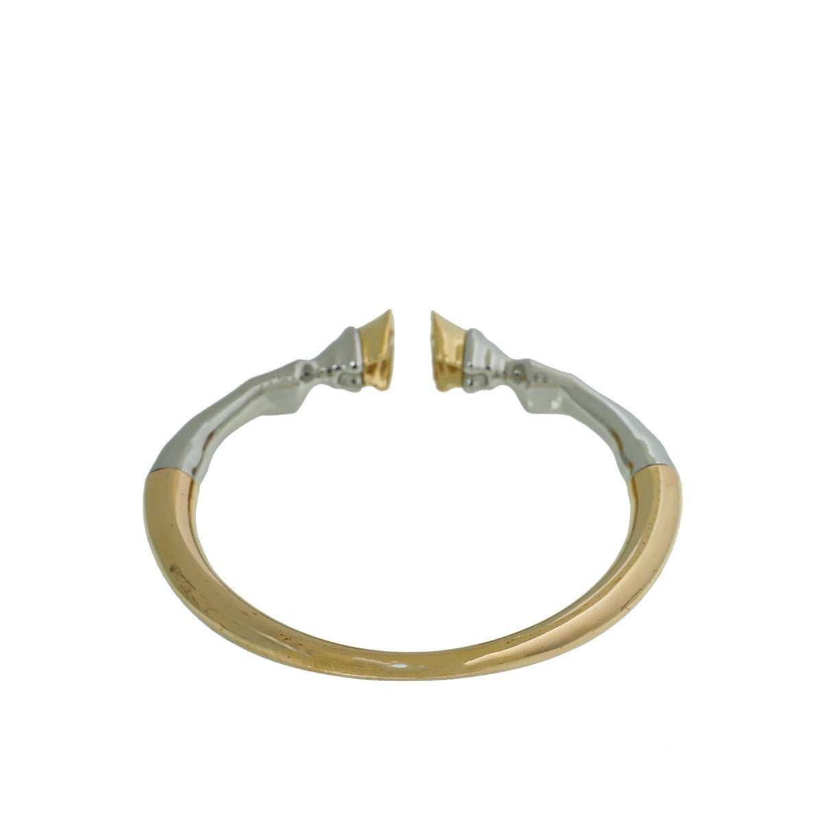 Burberry 2 Tone Finish Hoof Open Cuff Bracelet Large