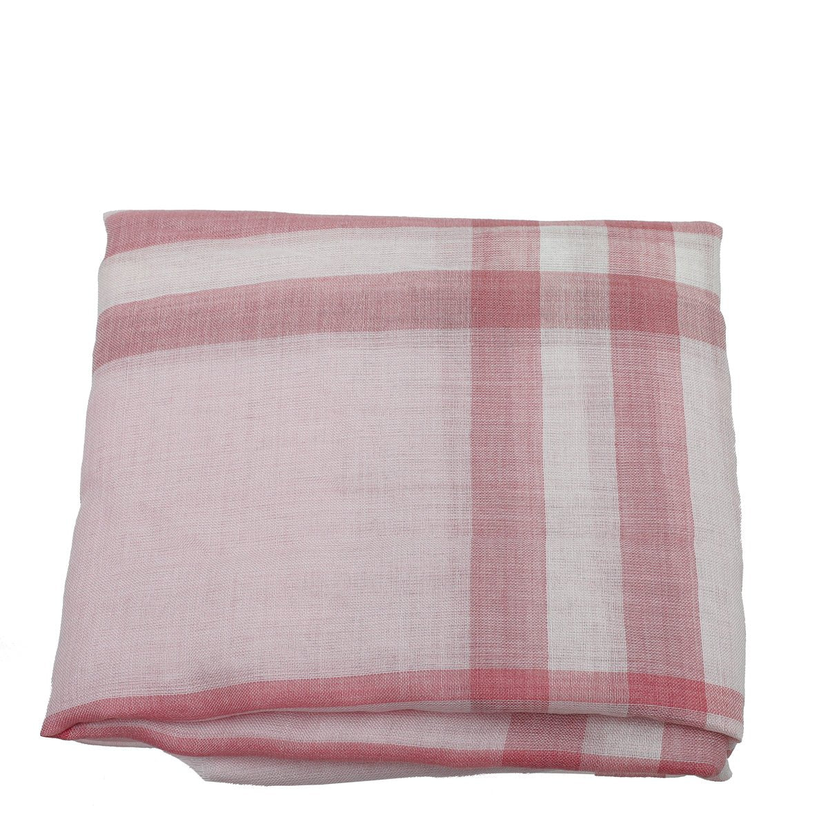 Burberry Alabaster Pink Giant Check Gauze Scarf