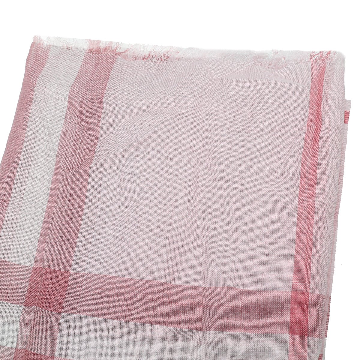 Burberry Alabaster Pink Giant Check Gauze Scarf