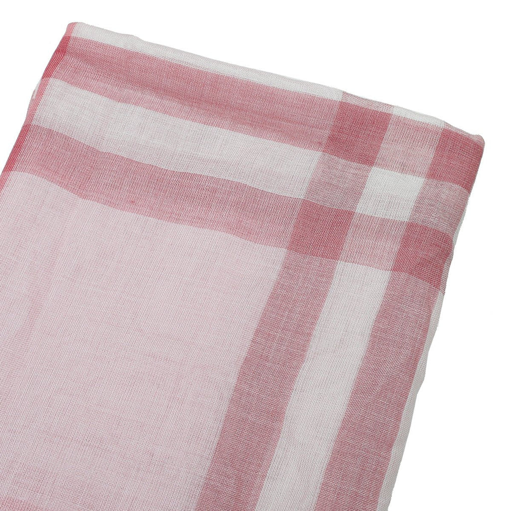 Burberry Alabaster Pink Giant Check Gauze Scarf
