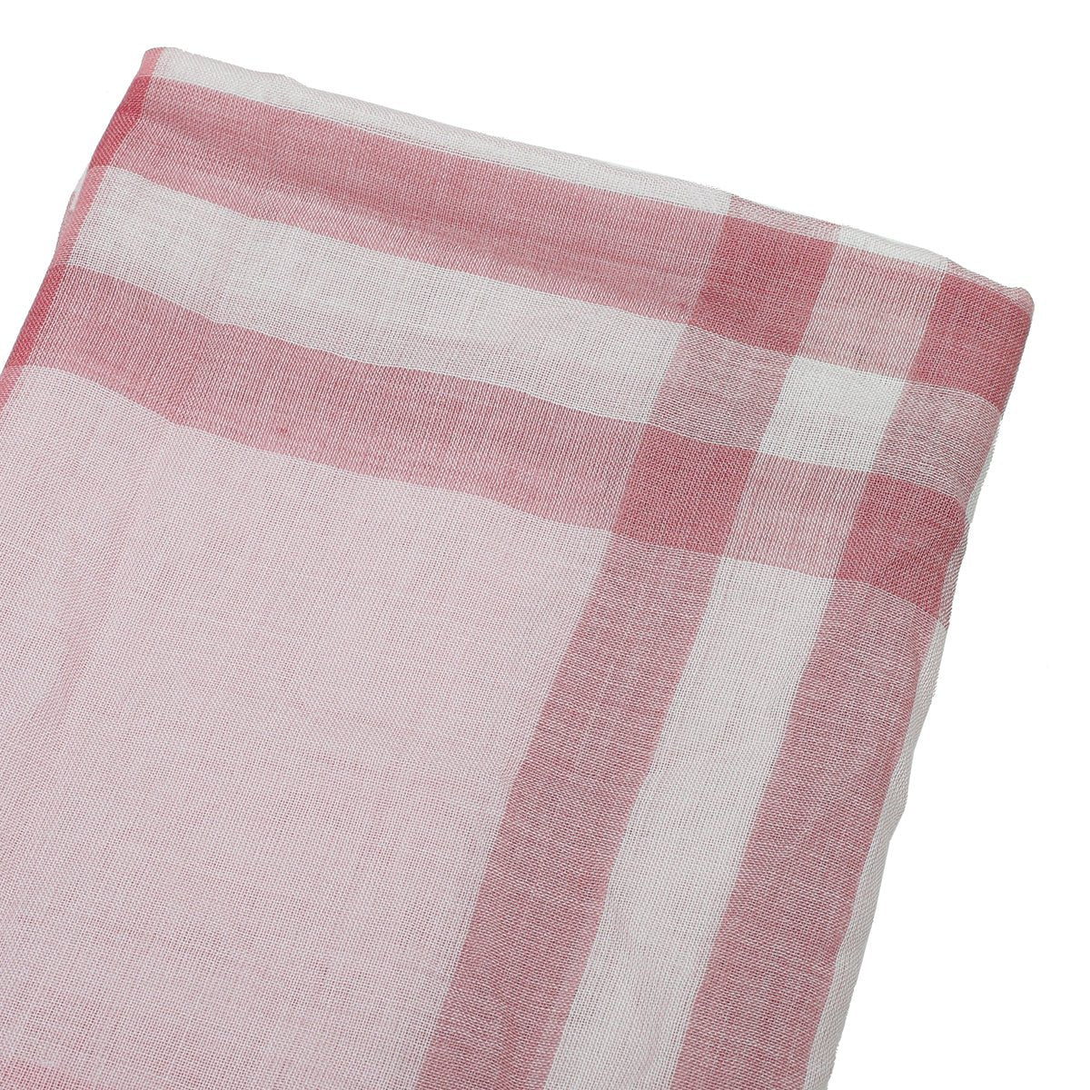 Burberry Alabaster Pink Giant Check Gauze Scarf
