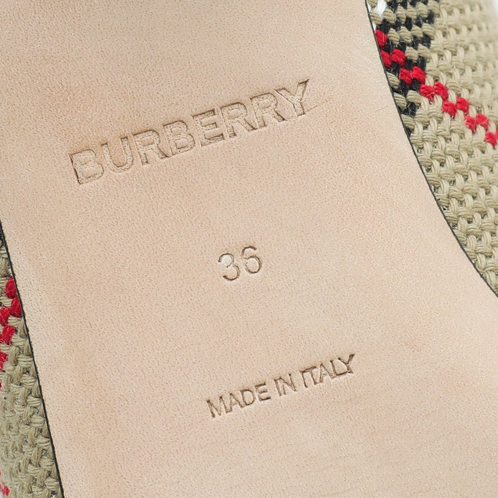 Burberry Archive Beige Check Tripton Pumps 36