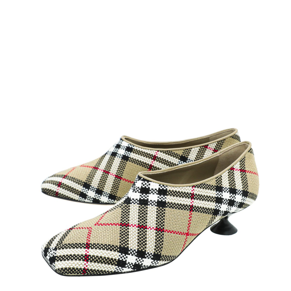 Burberry Archive Beige Check Tripton Pumps 36