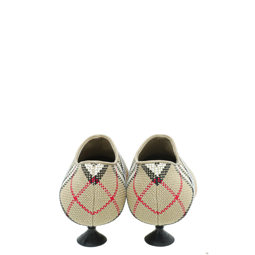 Burberry Archive Beige Check Tripton Pumps 36
