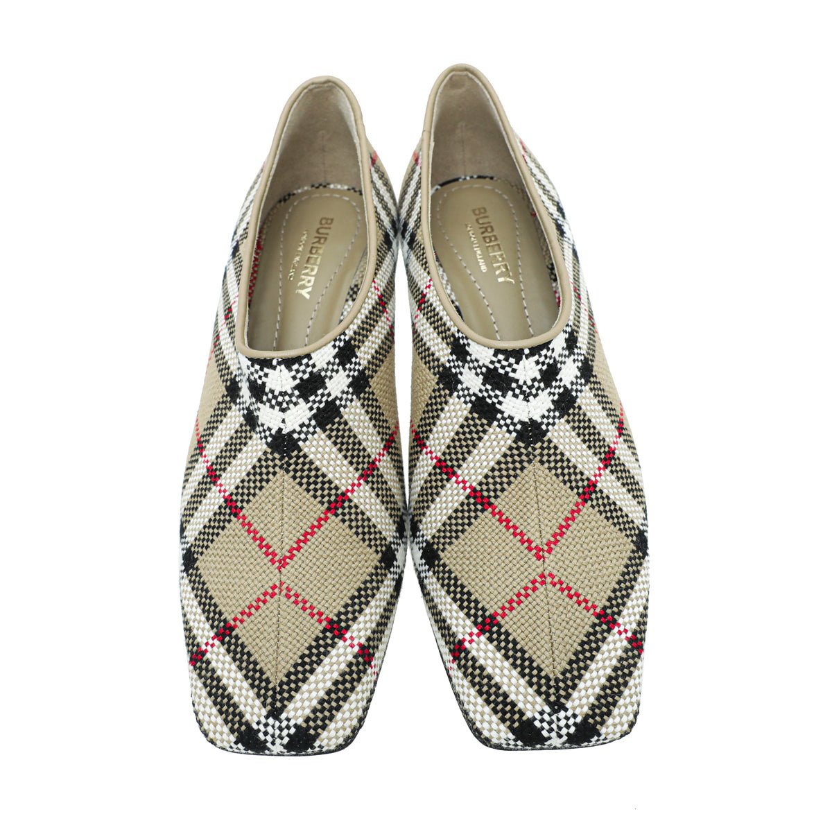 Burberry Archive Beige Check Tripton Pumps 36