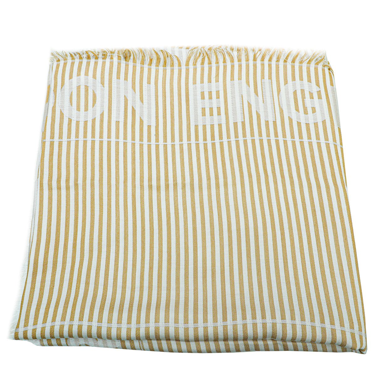 Burberry Archive Beige Logo Print Stripe Scarf