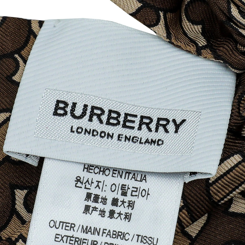 Burberry Archive Beige TB Monogram Hair Twill Silk Scarf