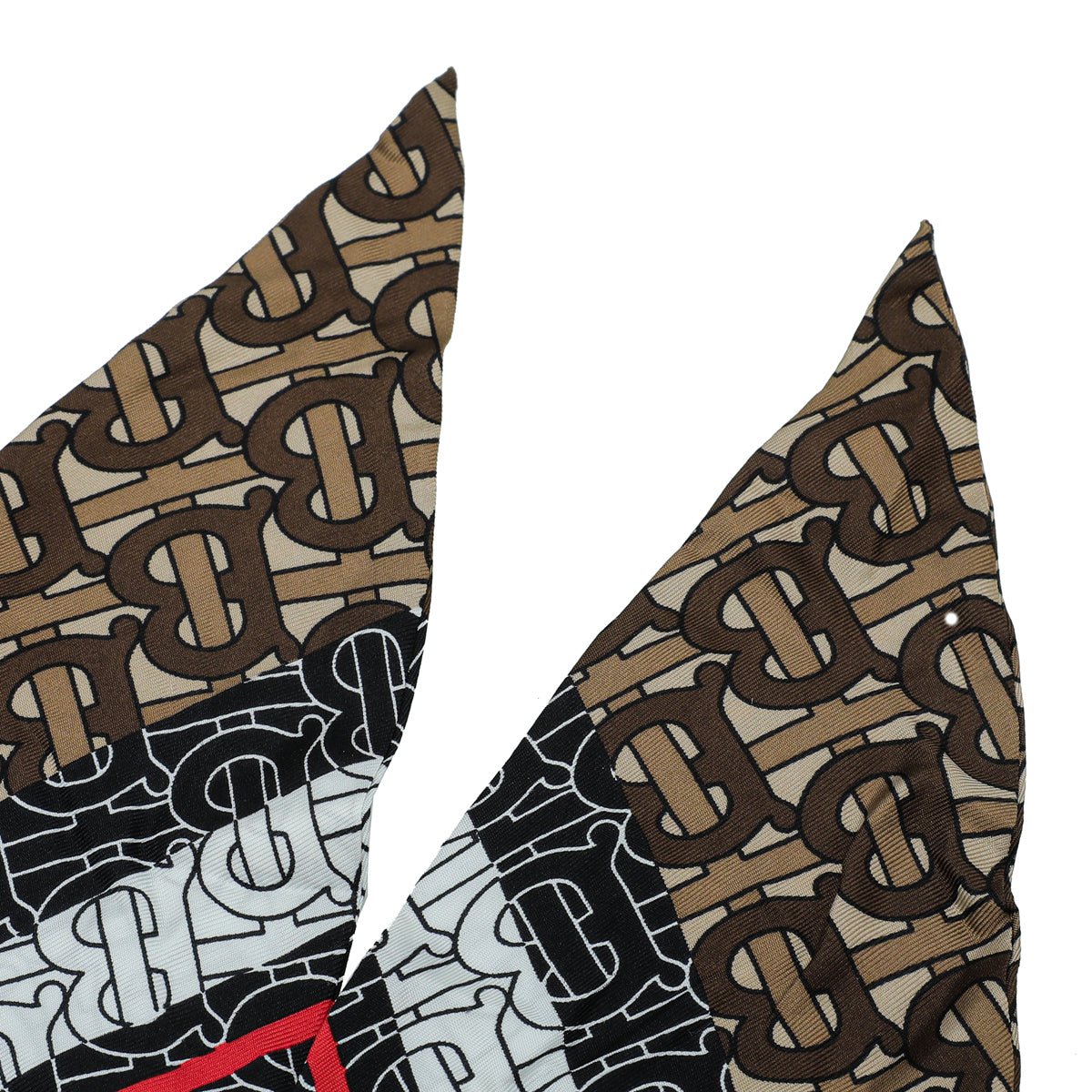 Burberry Archive Beige TB Monogram Hair Twill Silk Scarf