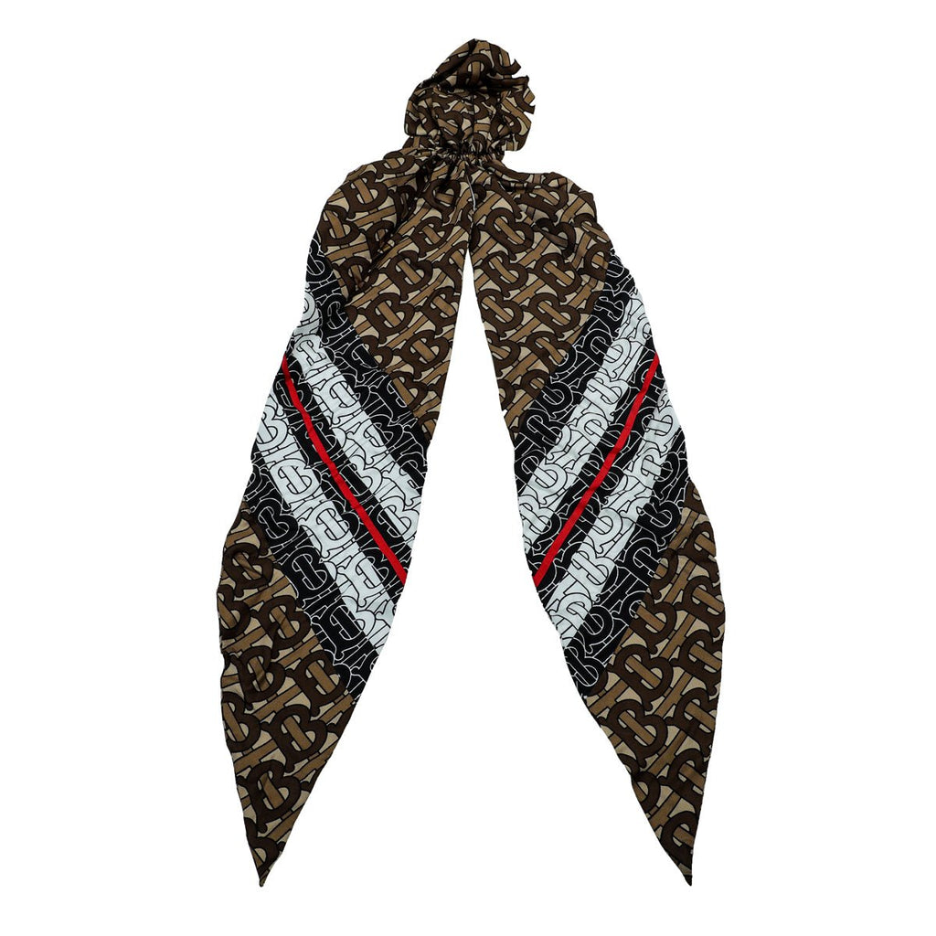 Burberry Archive Beige TB Monogram Hair Twill Silk Scarf