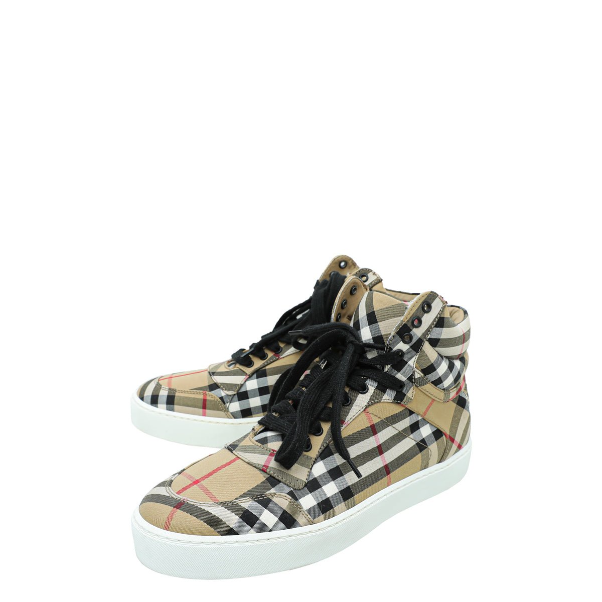 Burberry Beige Vintage Check High Top Sneaker 39