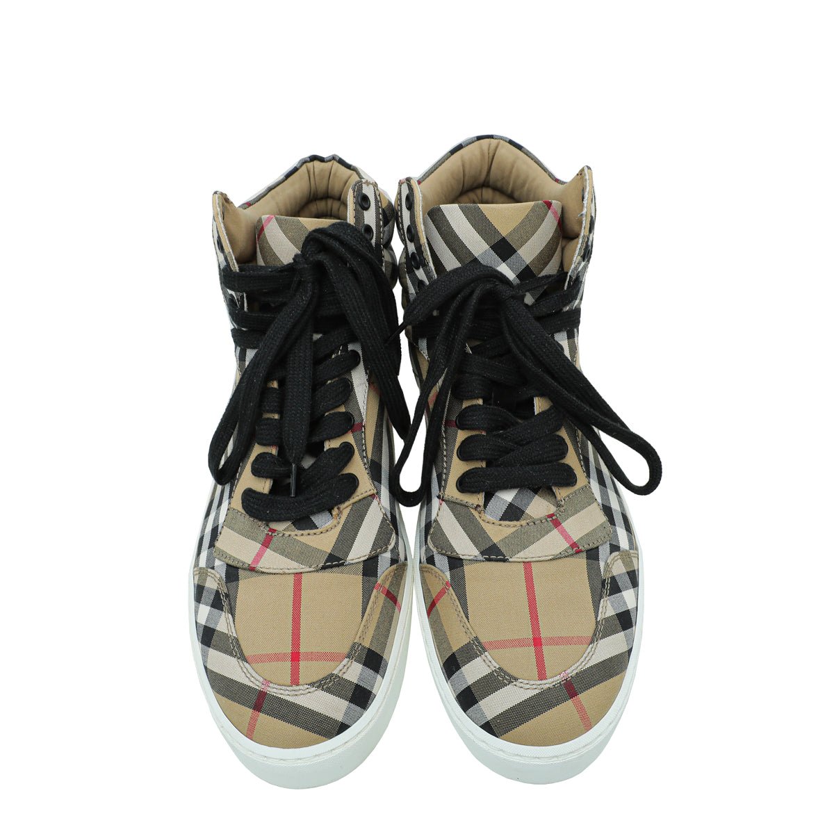 Burberry Beige Vintage Check High Top Sneaker 39