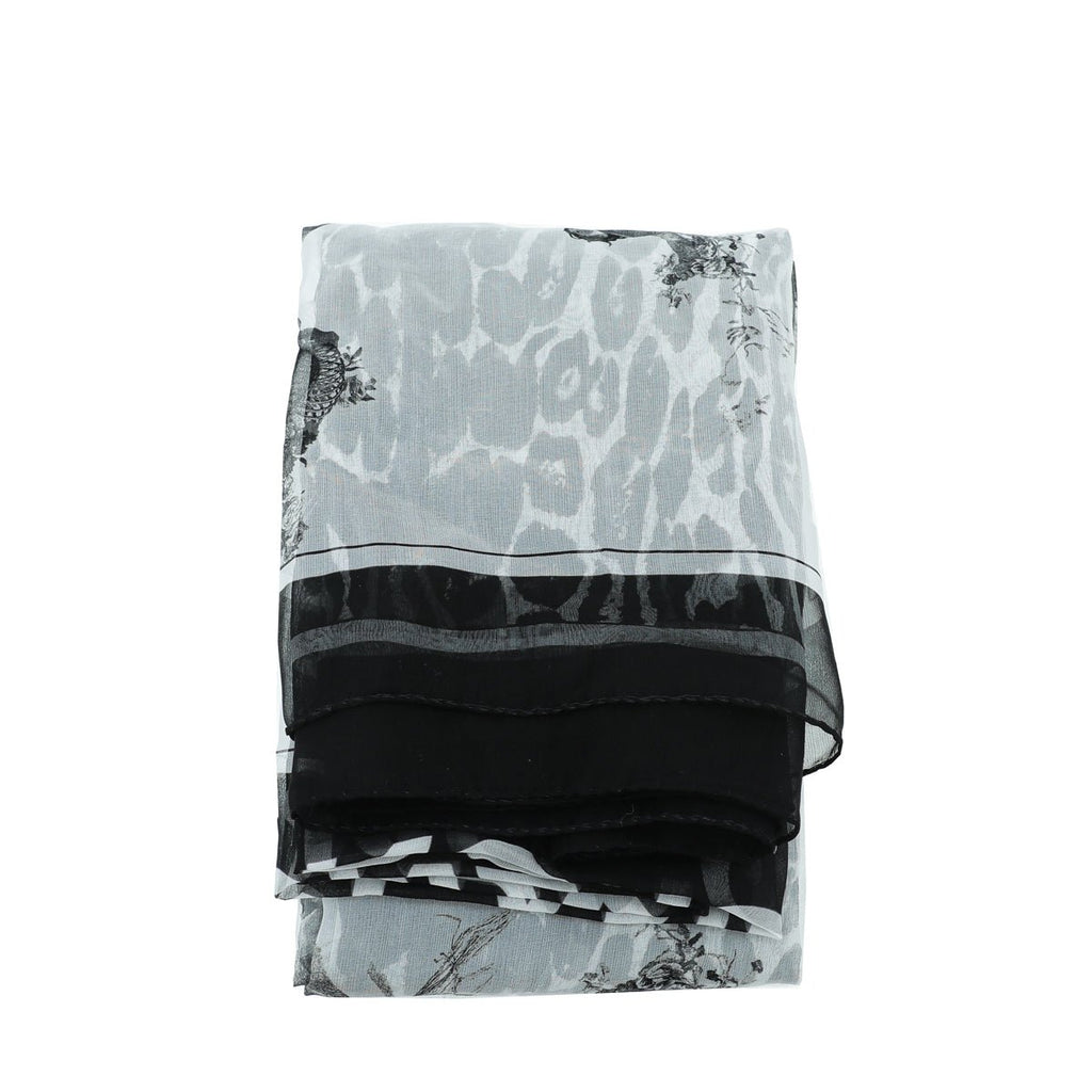 Burberry Bicolor Angel Leopard Print Silk Scarf